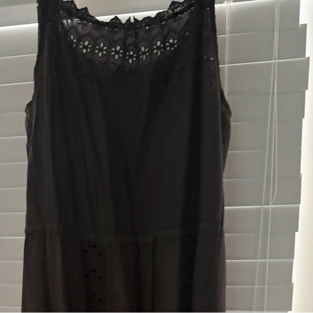 Chocolate Anthropologie Maxi Dress with Laser Cut Detail